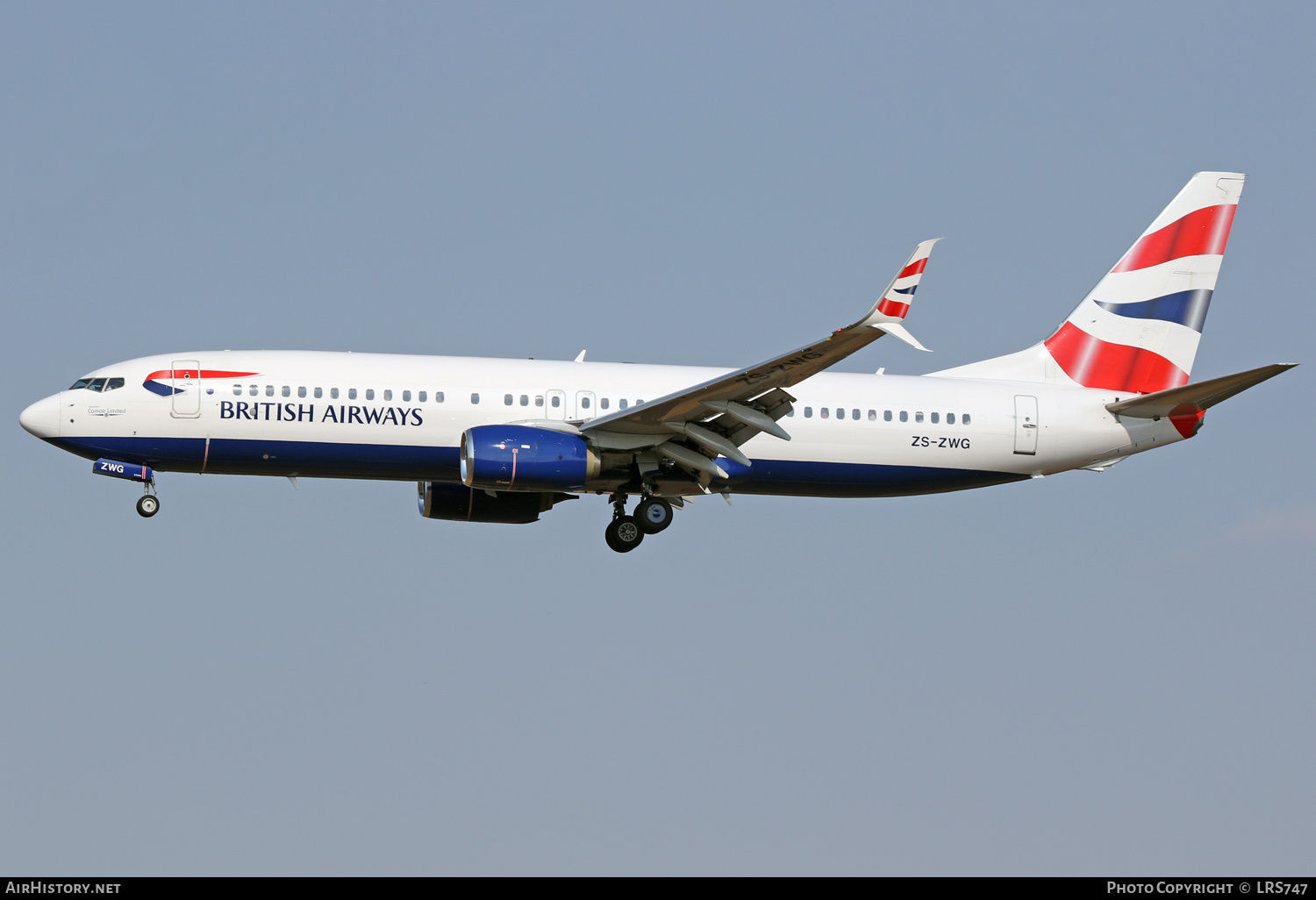 Aircraft Photo of ZS-ZWG | Boeing 737-8LD | British Airways | AirHistory.net #363300