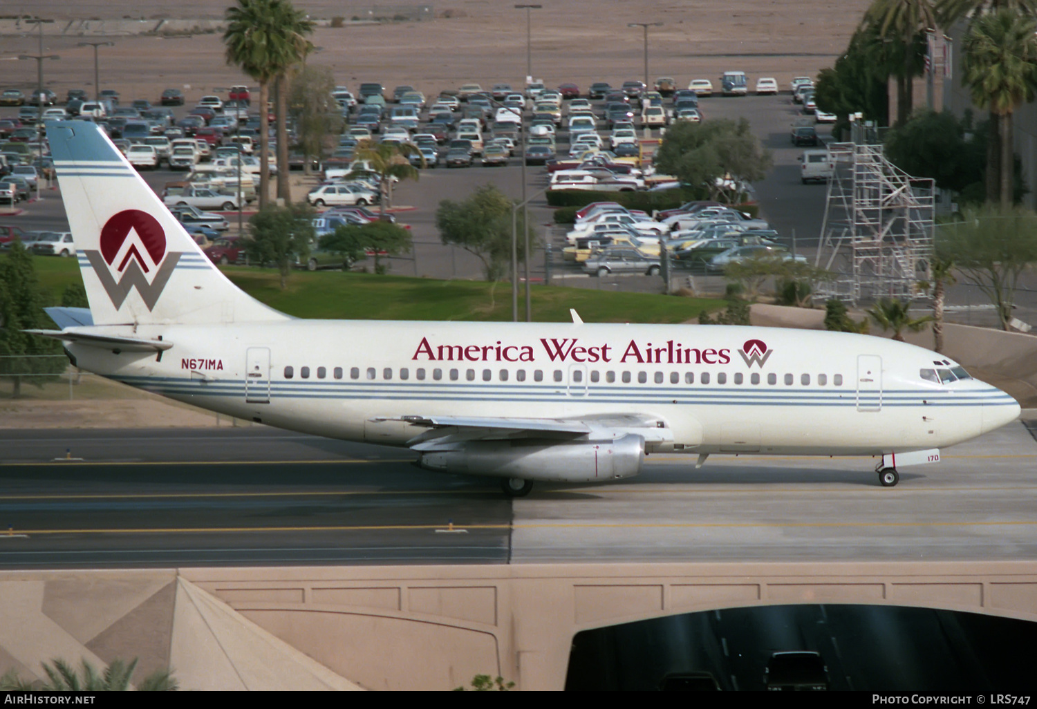Aircraft Photo of N671MA | Boeing 737-2X6C/Adv | America West Airlines | AirHistory.net #363314