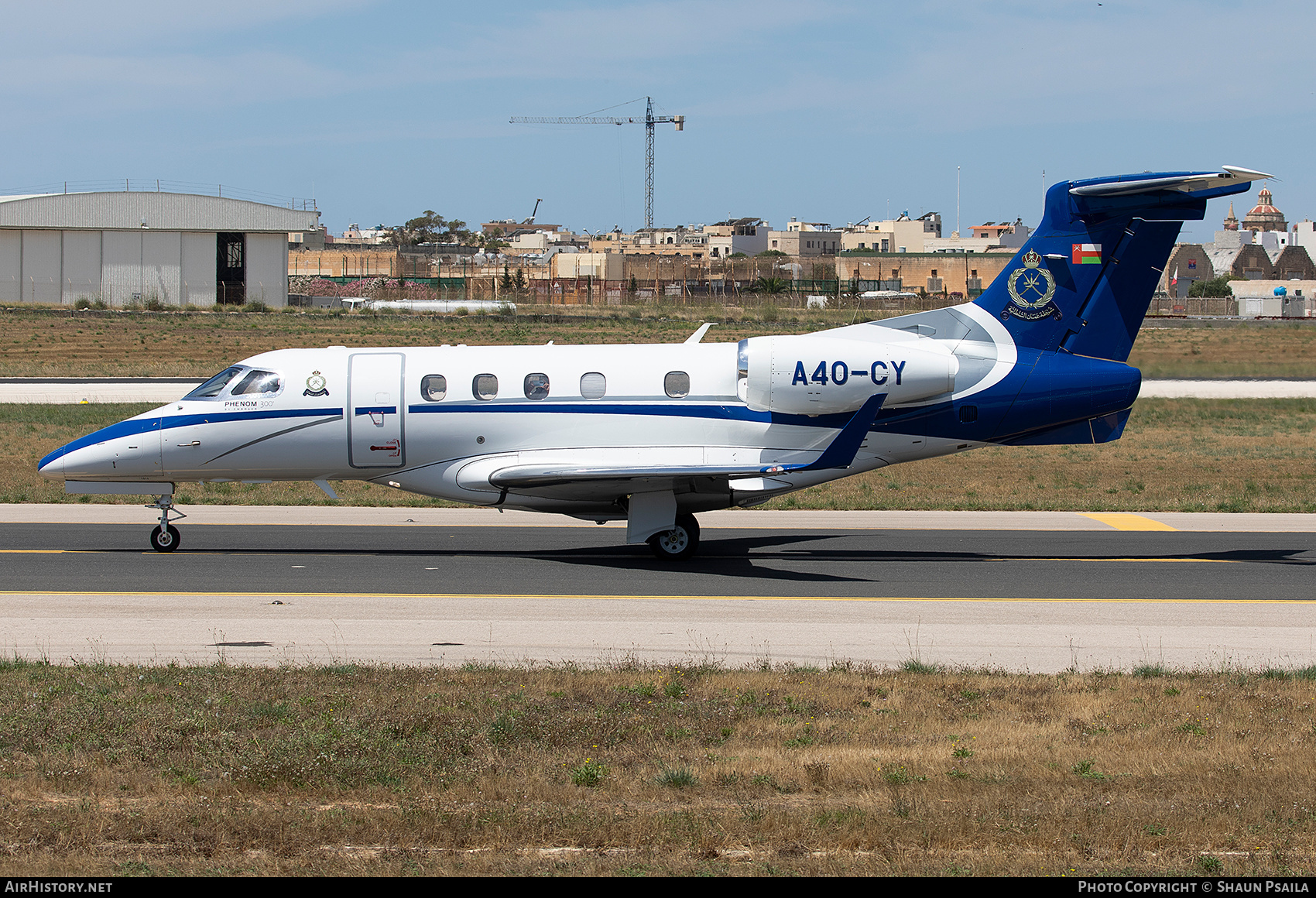 Aircraft Photo of A4O-CY | Embraer EMB-505 Phenom 300 | Oman - Police | AirHistory.net #363373