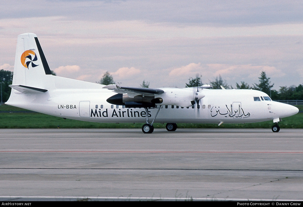 Aircraft Photo of LN-BBA | Fokker 50 | Mid Airlines | AirHistory.net #363420