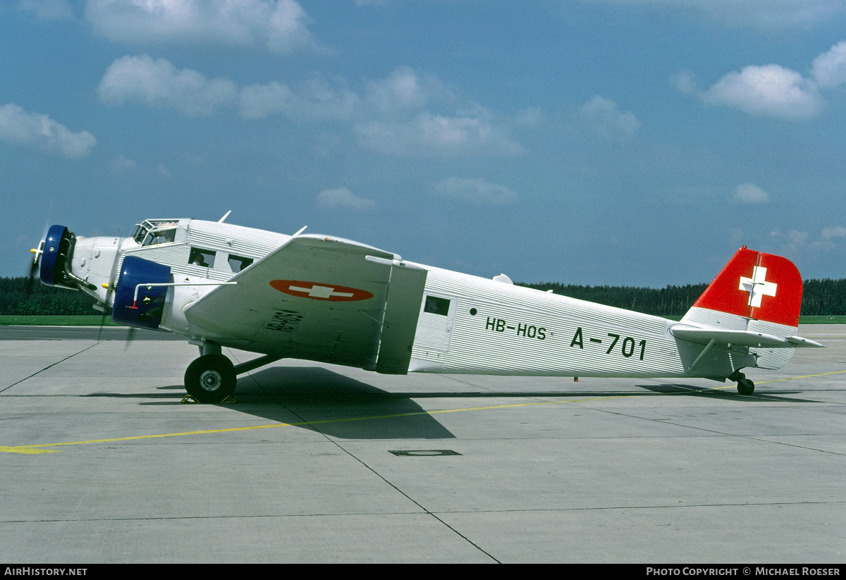Aircraft Photo of HB-HOS / A-701 | Junkers Ju 52/3m g4e | Ju-Air | Switzerland - Air Force | AirHistory.net #363477