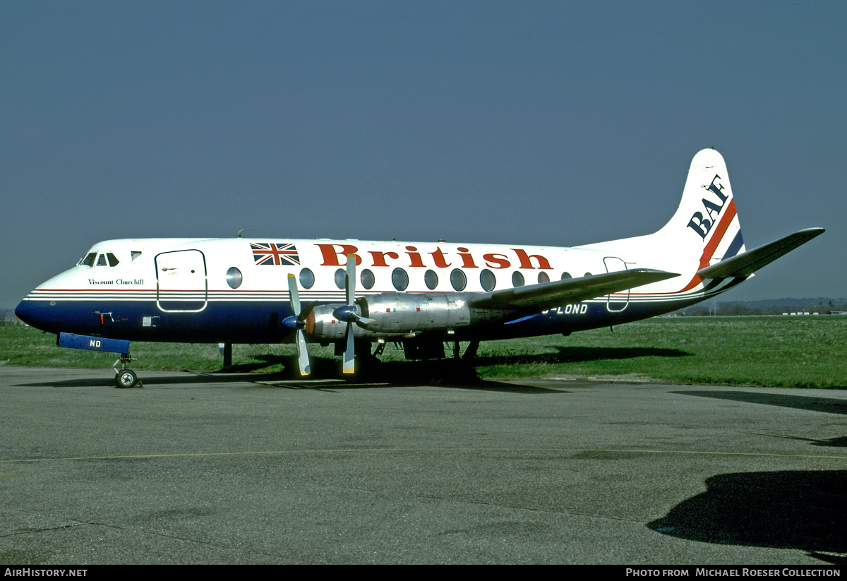 Aircraft Photo of G-LOND | Vickers 806 Viscount | British Air Ferries - BAF | AirHistory.net #363503