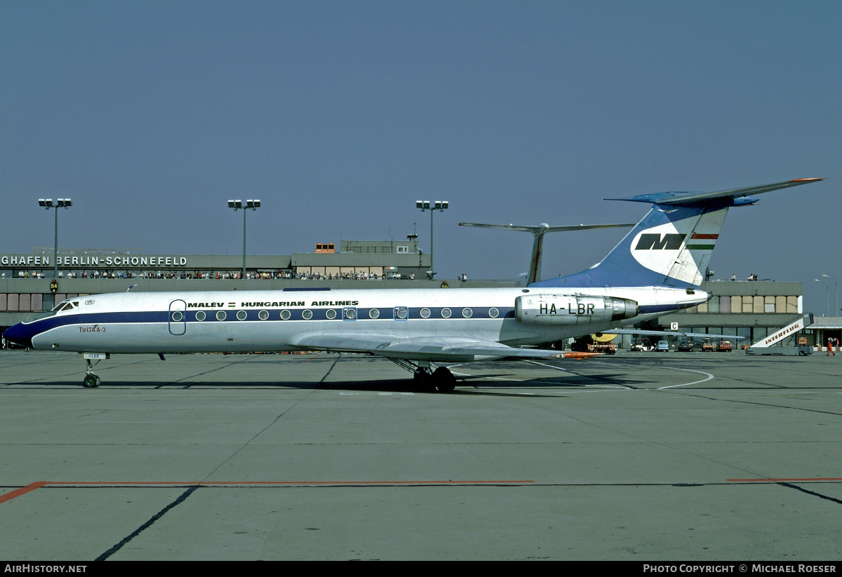Aircraft Photo of HA-LBR | Tupolev Tu-134A-3 | Malév - Hungarian Airlines | AirHistory.net #363508
