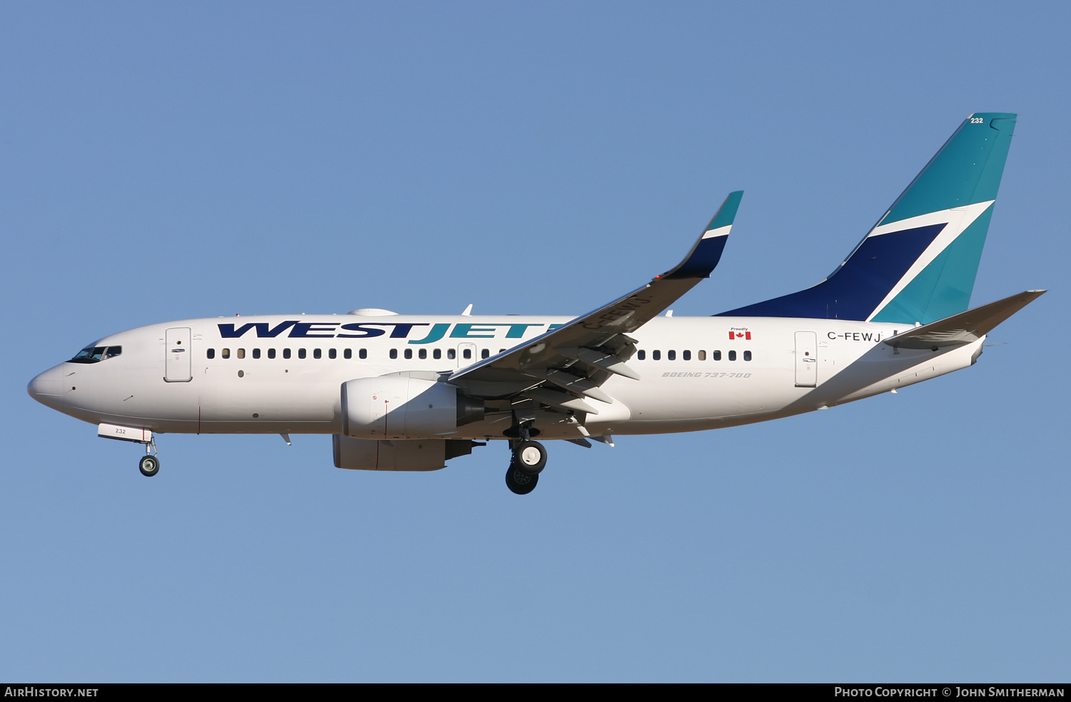 Aircraft Photo of C-FEWJ | Boeing 737-7CT | WestJet | AirHistory.net #363530
