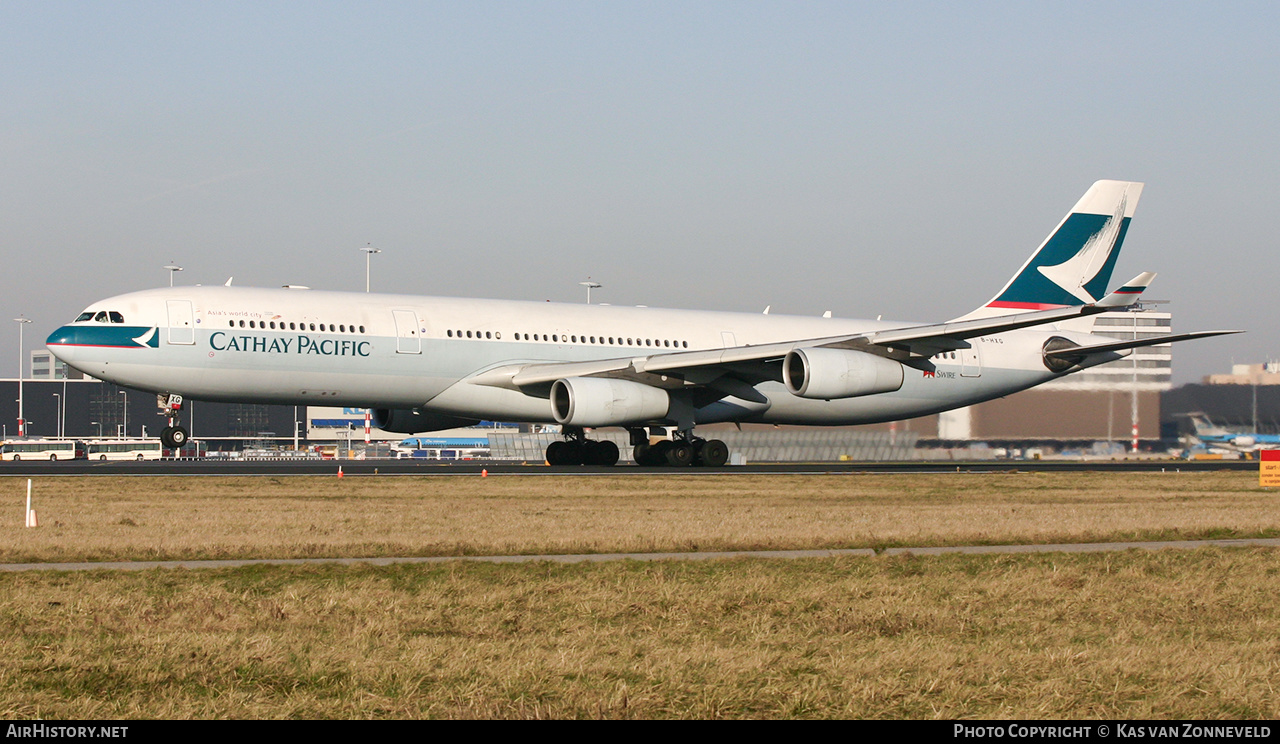 Aircraft Photo of B-HXG | Airbus A340-313 | Cathay Pacific Airways | AirHistory.net #363567