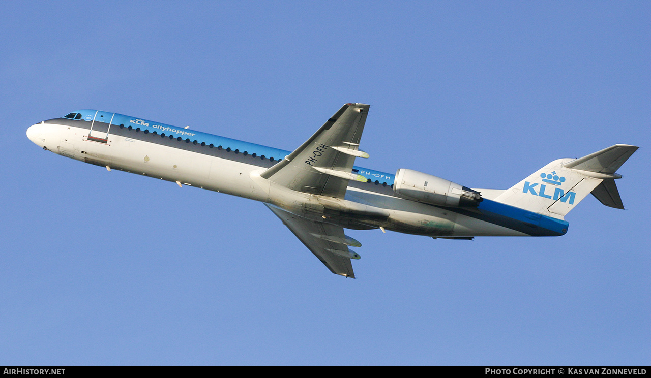 Aircraft Photo of PH-OFH | Fokker 100 (F28-0100) | KLM Cityhopper | AirHistory.net #363598
