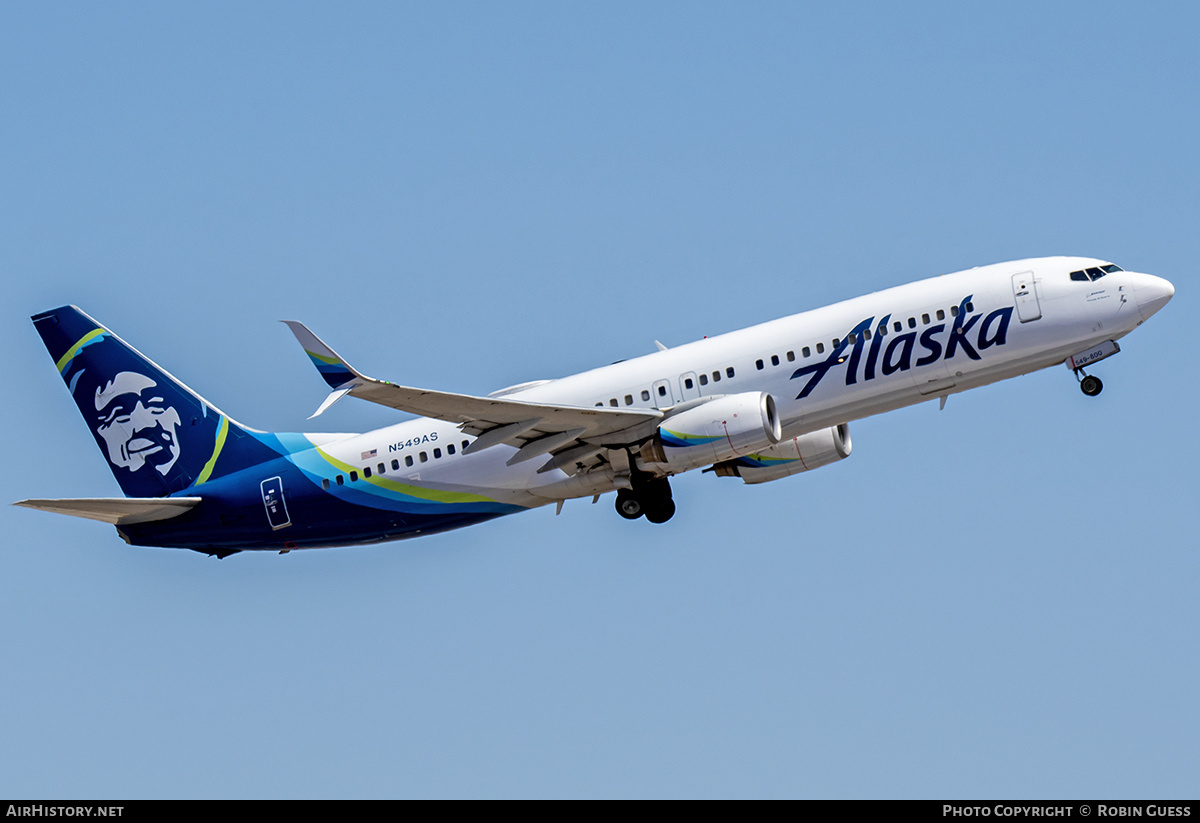 Aircraft Photo of N549AS | Boeing 737-8FH | Alaska Airlines | AirHistory.net #363612