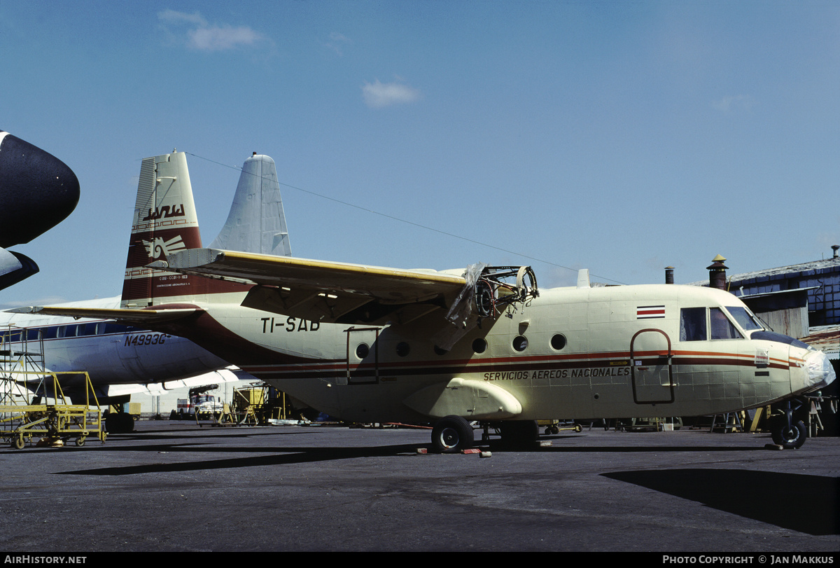 Aircraft Photo of TI-SAB | CASA C-212-200 Aviocar | SANSA - Servicios Aéreos Nacionales | AirHistory.net #363672