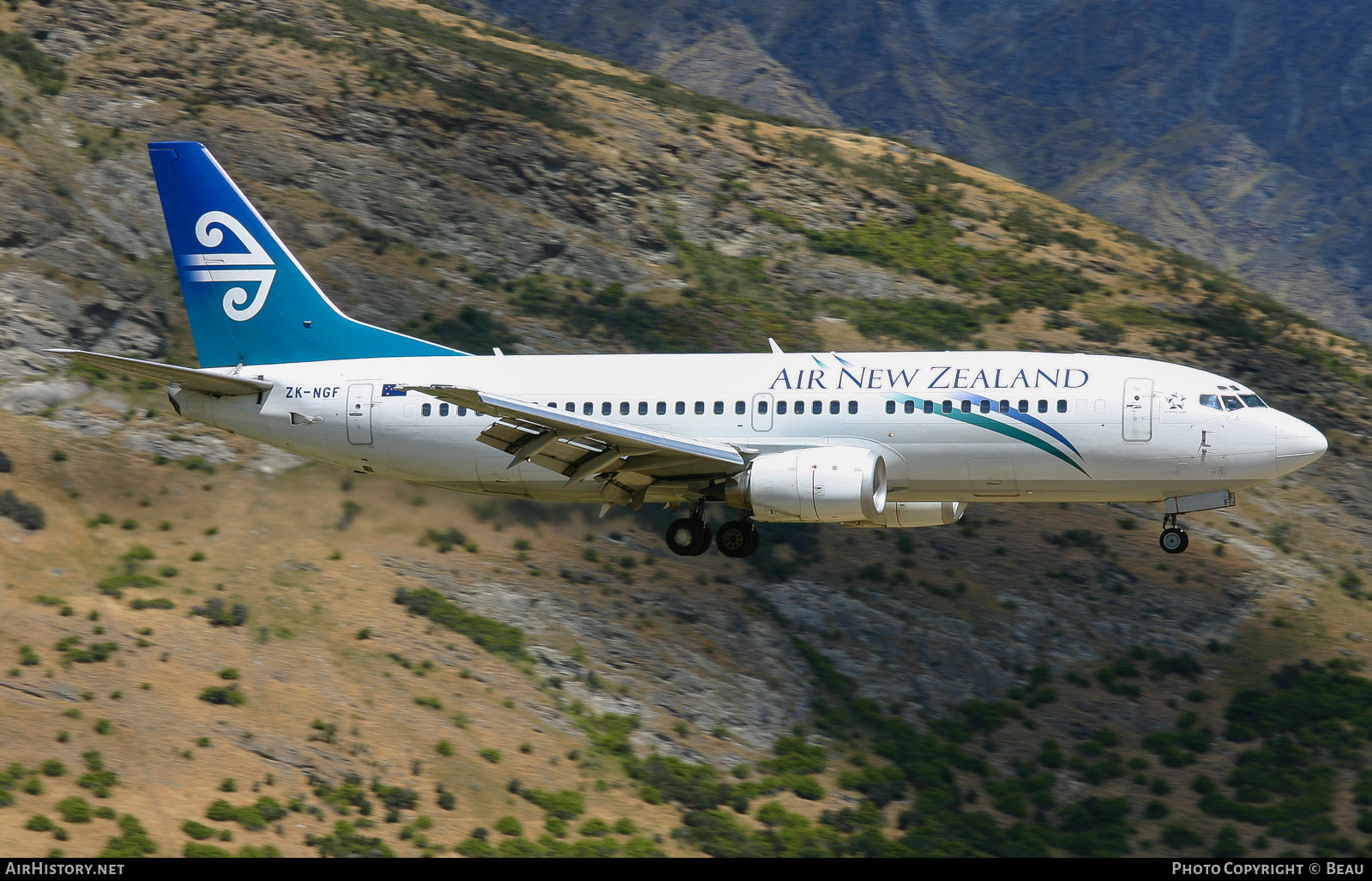 Aircraft Photo of ZK-NGF | Boeing 737-3U3 | Air New Zealand | AirHistory.net #363728