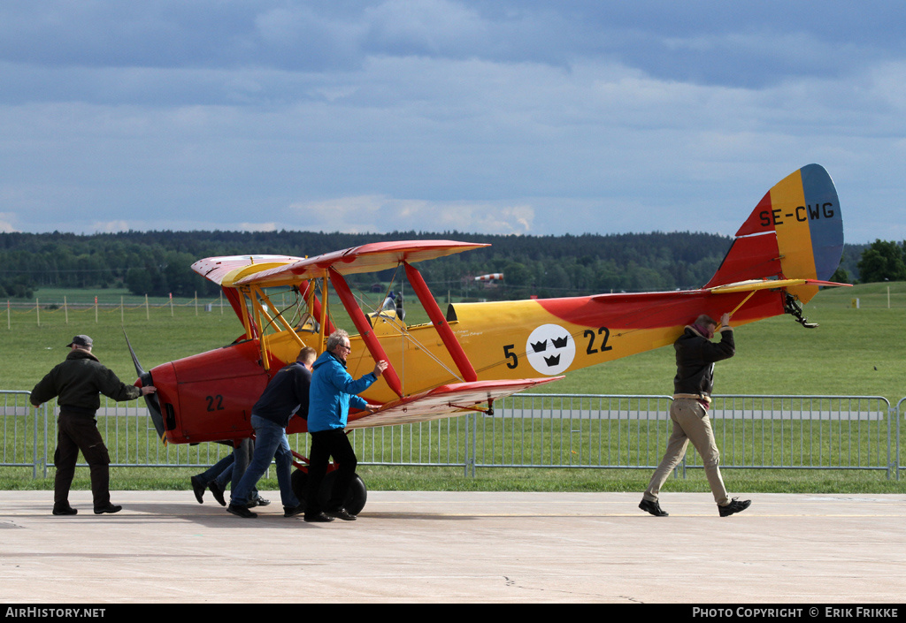 Aircraft Photo of SE-CWG | De Havilland D.H. 82A Tiger Moth | Sweden - Air Force | AirHistory.net #363751