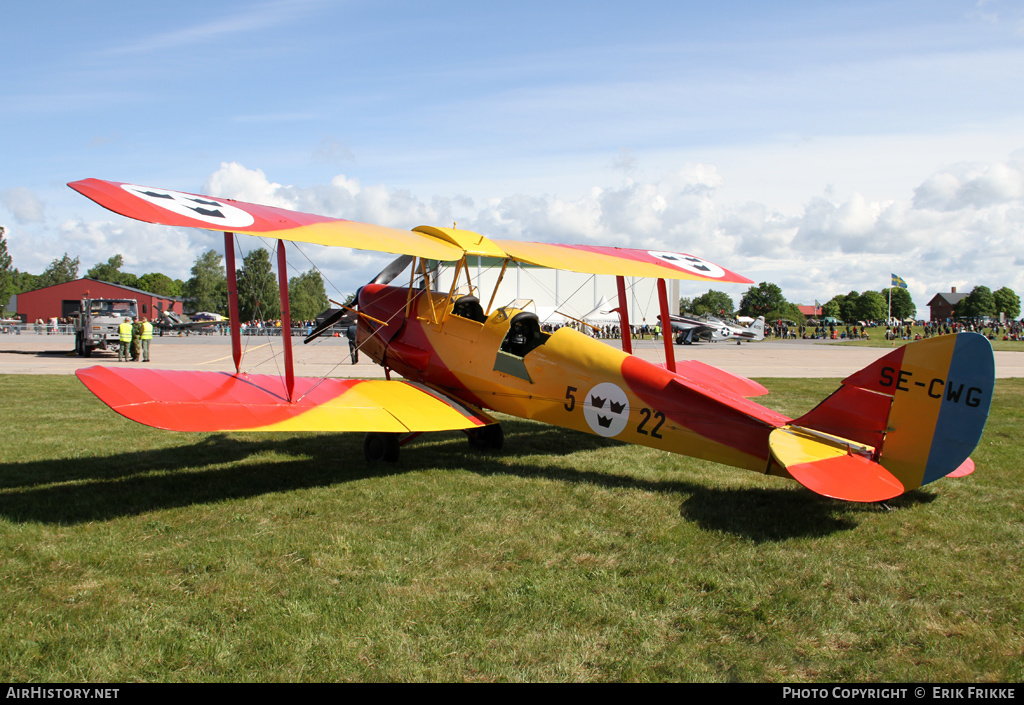 Aircraft Photo of SE-CWG | De Havilland D.H. 82A Tiger Moth | Sweden - Air Force | AirHistory.net #363775