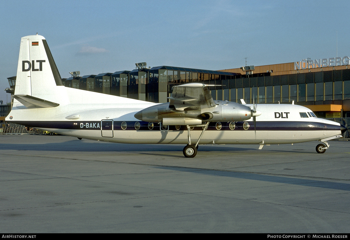 Aircraft Photo of D-BAKA | Fokker F27-100 Friendship | DLT - Deutsche Luftverkehrsgesellschaft | AirHistory.net #363797