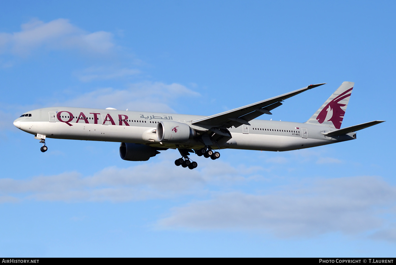 Aircraft Photo of A7-BEC | Boeing 777-3DZ/ER | Qatar Airways | AirHistory.net #363826