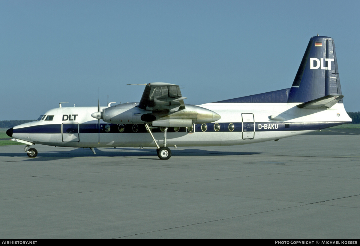 Aircraft Photo of D-BAKU | Fokker F27-200 Friendship | DLT - Deutsche Luftverkehrsgesellschaft | AirHistory.net #363832