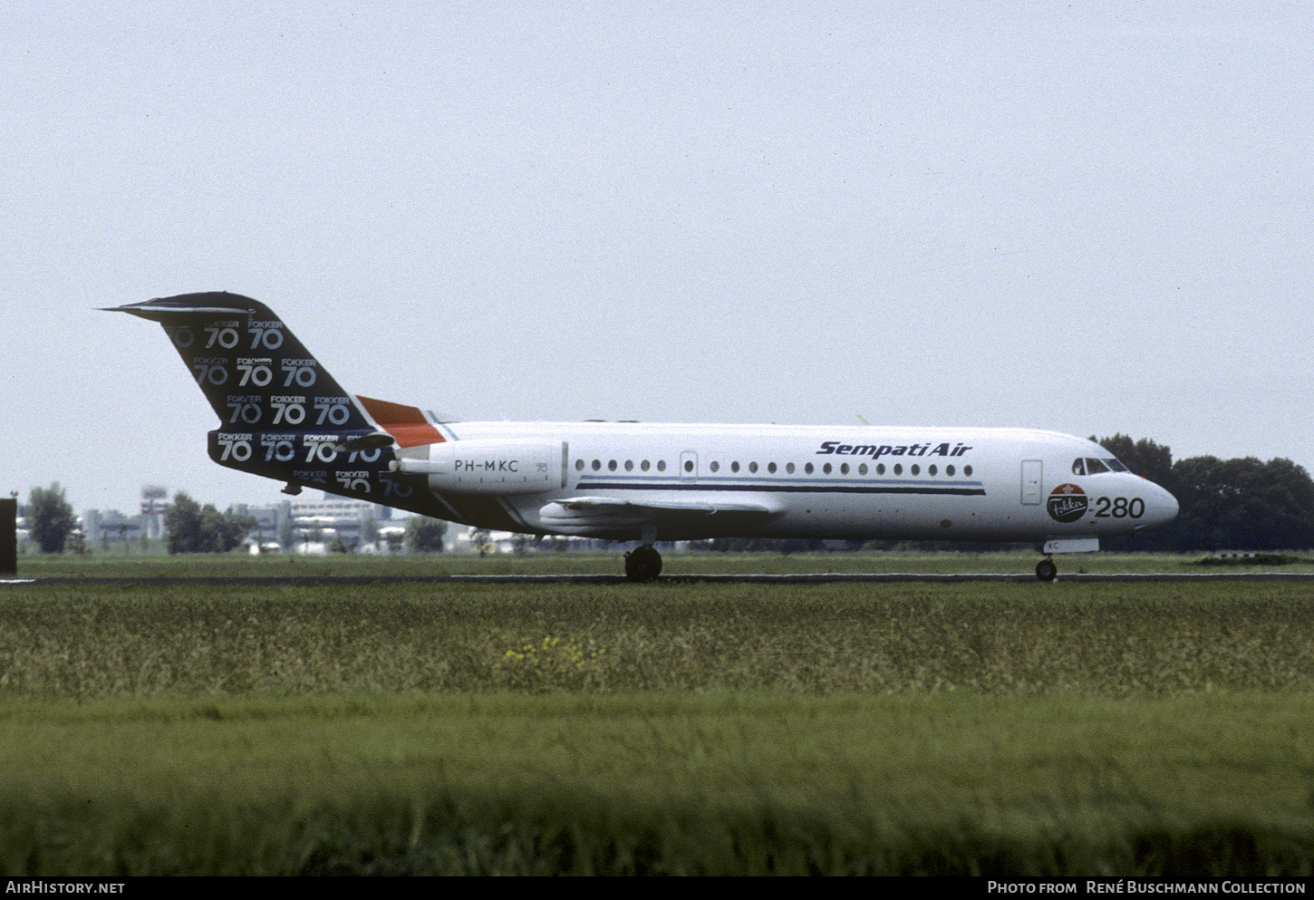 Aircraft Photo of PH-MKC | Fokker 70 (F28-0070) | Sempati Air | AirHistory.net #363900