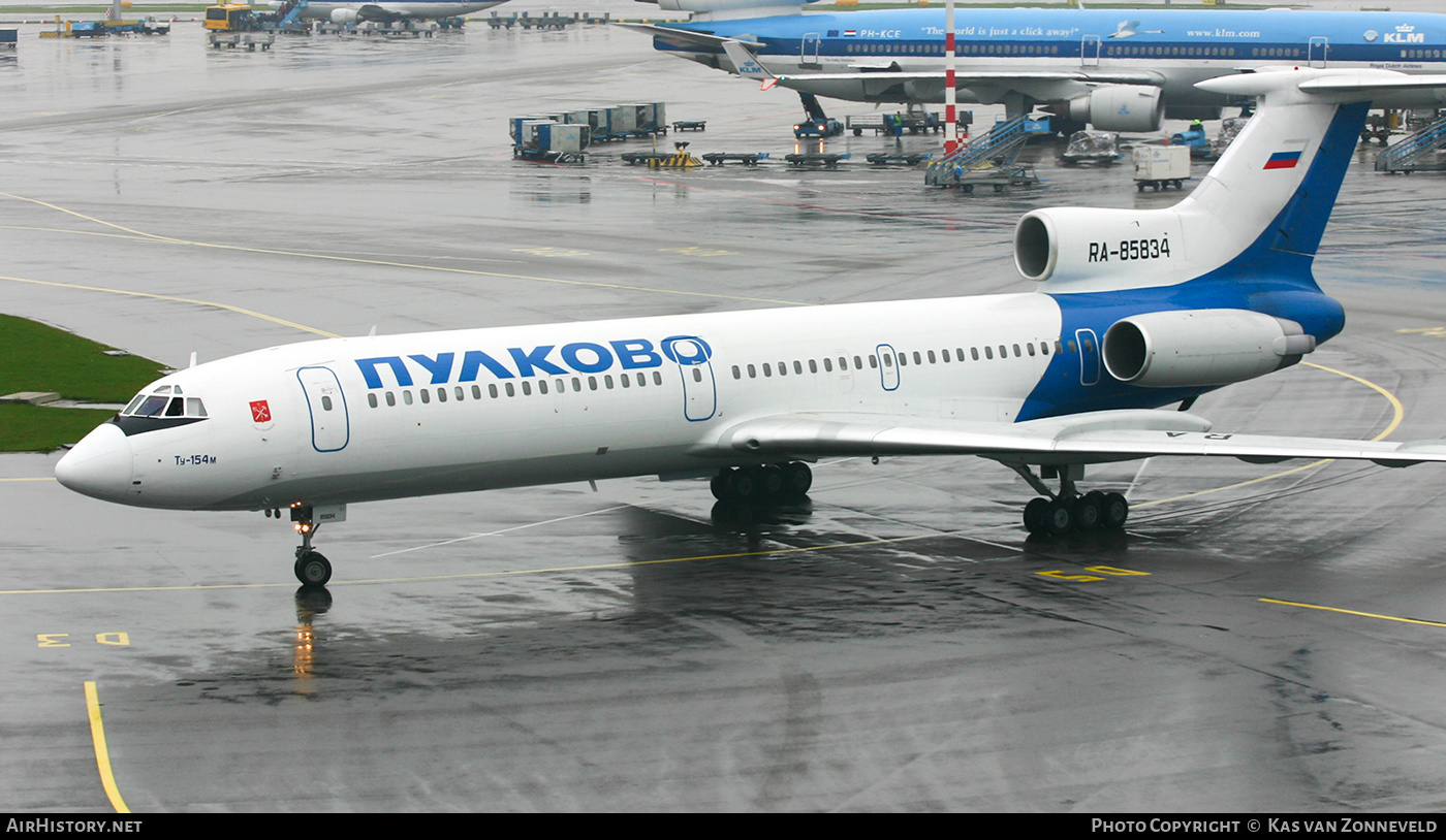 Aircraft Photo of RA-85834 | Tupolev Tu-154M | Pulkovo Airlines | AirHistory.net #363936