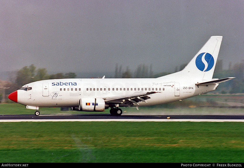 Aircraft Photo of OO-SYK | Boeing 737-529 | Sabena | AirHistory.net #364051