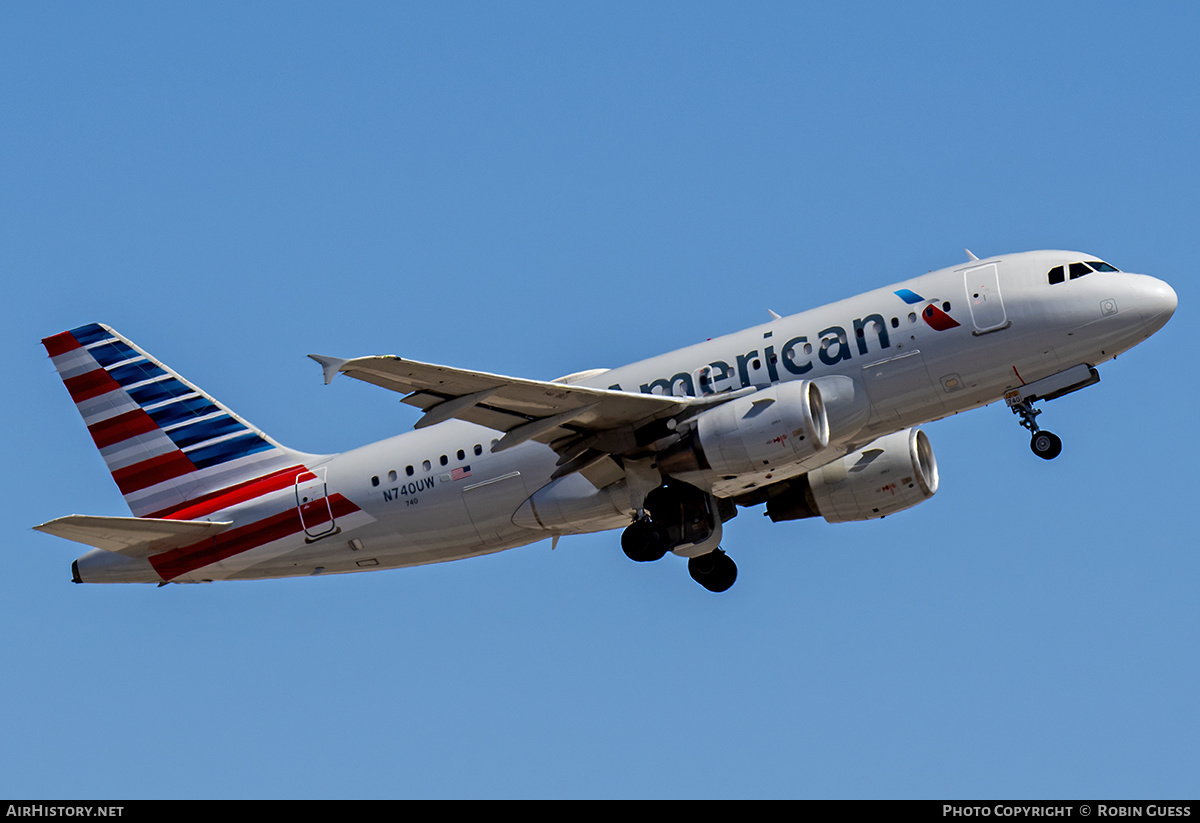 Aircraft Photo of N740UW | Airbus A319-112 | American Airlines | AirHistory.net #364148