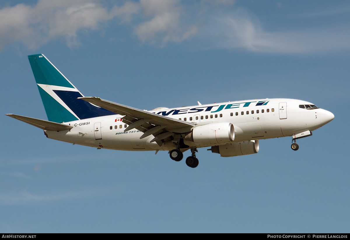 Aircraft Photo of C-GWSI | Boeing 737-6CT | WestJet | AirHistory.net #364231