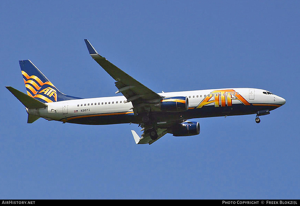 Aircraft Photo of N318TZ | Boeing 737-83N | ATA Airlines - American Trans Air | AirHistory.net #364243