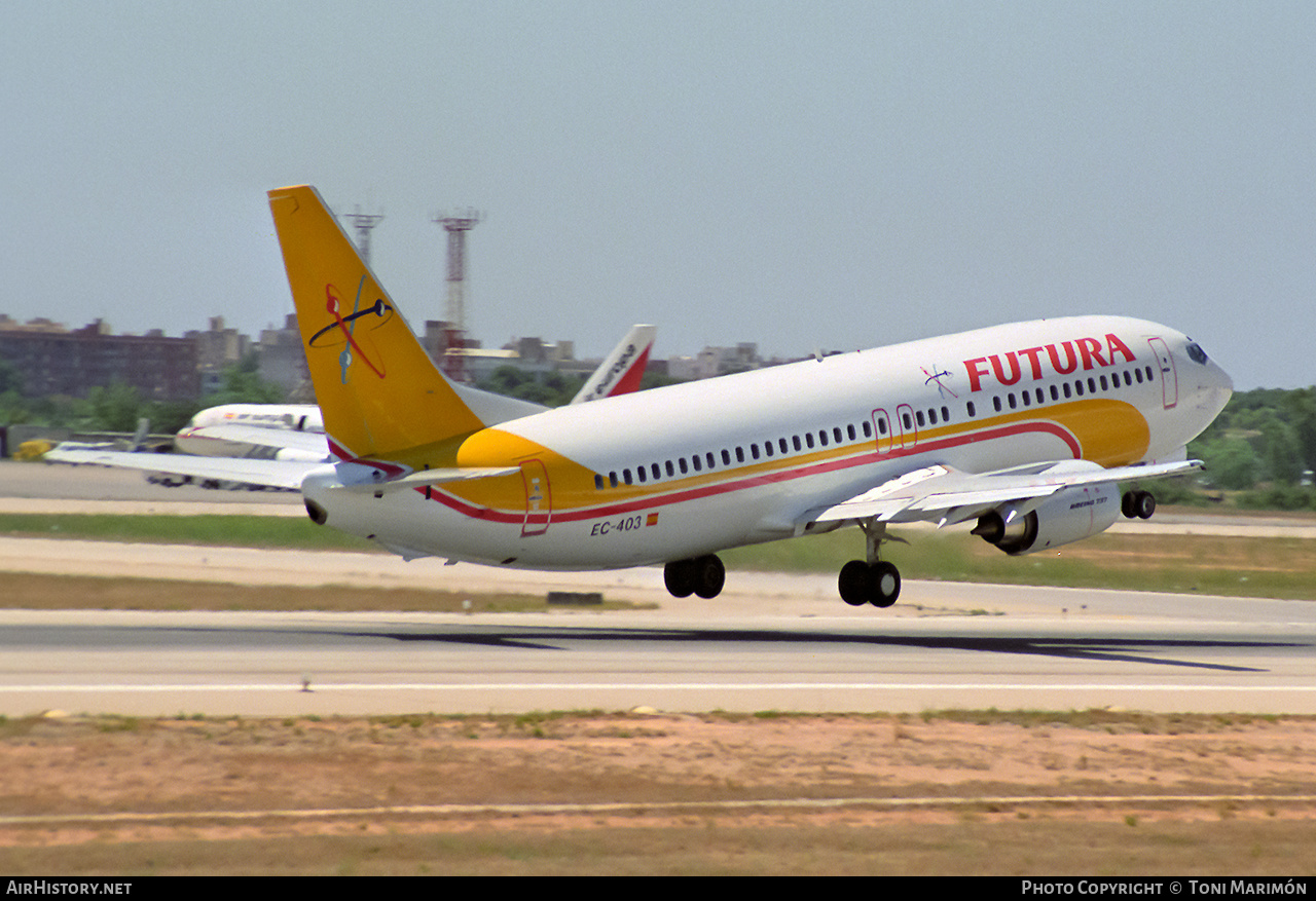 Aircraft Photo of EC-403 | Boeing 737-4Y0 | Futura International Airways | AirHistory.net #364571