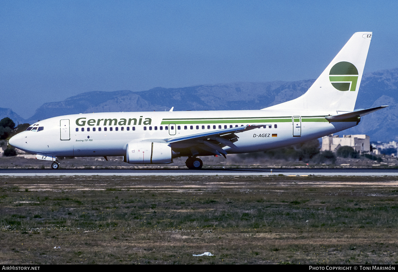 Aircraft Photo of D-AGEZ | Boeing 737-73S | Germania | AirHistory.net #364572
