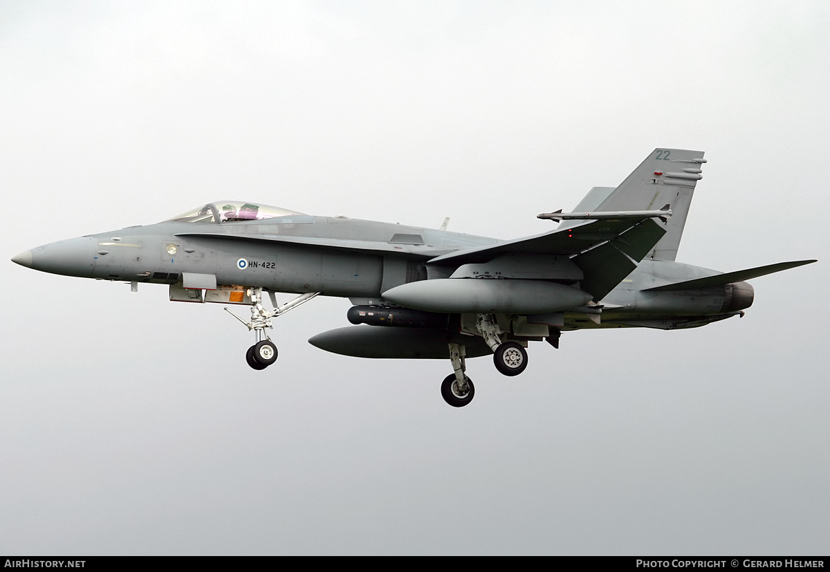 Aircraft Photo of HN-422 | McDonnell Douglas F/A-18C Hornet | Finland - Air Force | AirHistory.net #364716