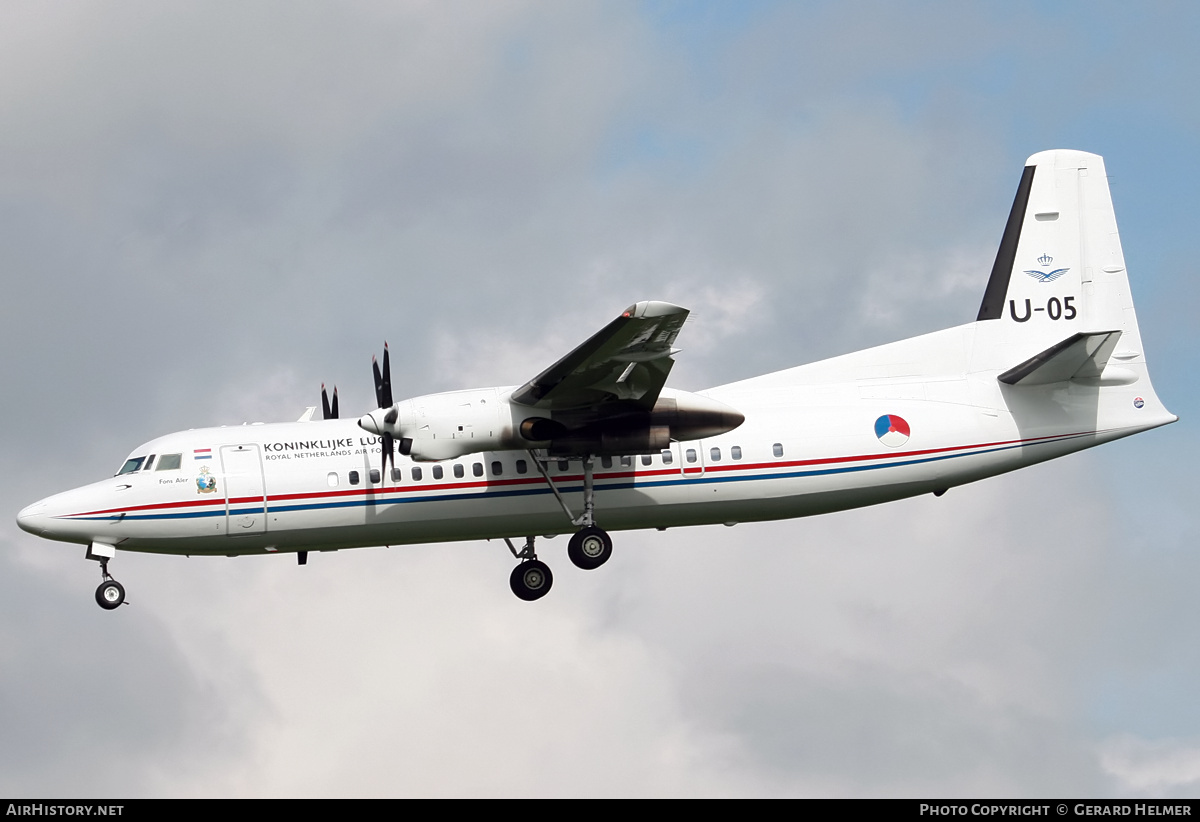 Aircraft Photo of U-05 | Fokker 50 | Netherlands - Air Force | AirHistory.net #364719