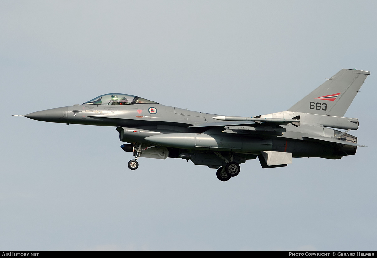 Aircraft Photo of 663 | General Dynamics F-16AM Fighting Falcon | Norway - Air Force | AirHistory.net #364721