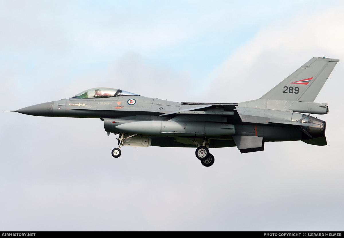 Aircraft Photo of 289 | General Dynamics F-16AM Fighting Falcon | Norway - Air Force | AirHistory.net #364726