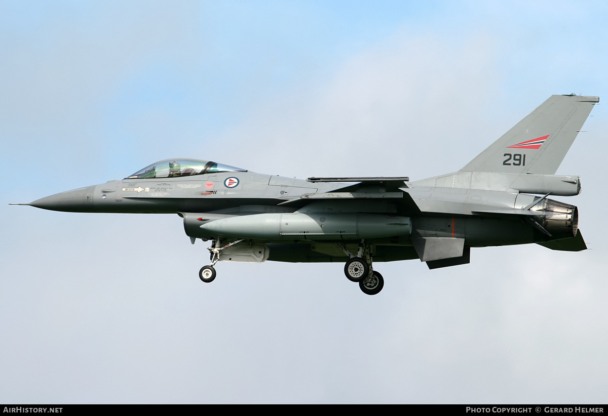 Aircraft Photo of 291 | General Dynamics F-16AM Fighting Falcon | Norway - Air Force | AirHistory.net #364727