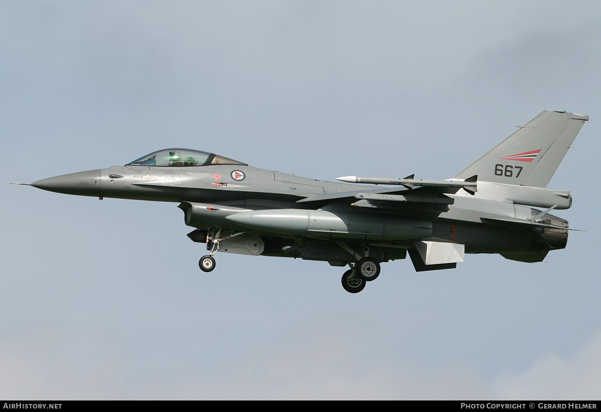 Aircraft Photo of 667 | General Dynamics F-16AM Fighting Falcon | Norway - Air Force | AirHistory.net #364746