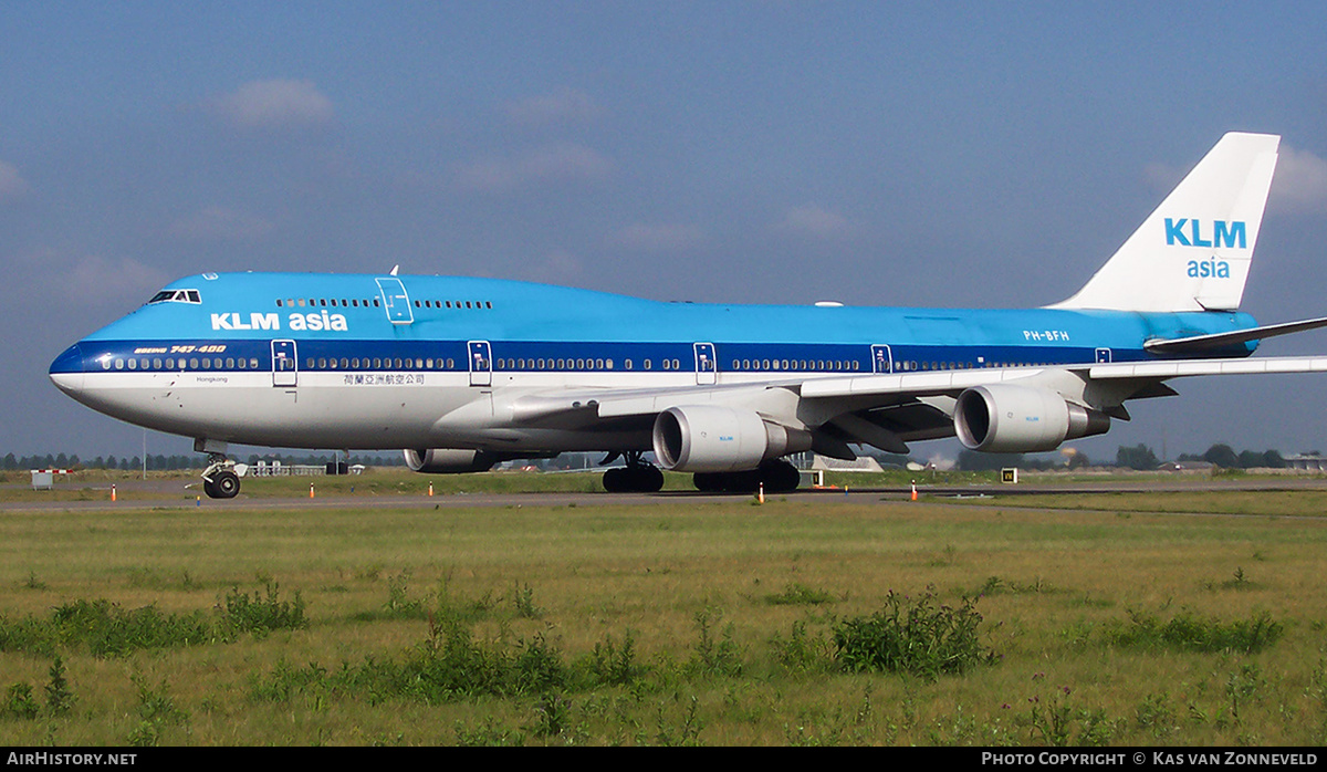 Aircraft Photo of PH-BFH | Boeing 747-406M | KLM Asia | AirHistory.net #364775