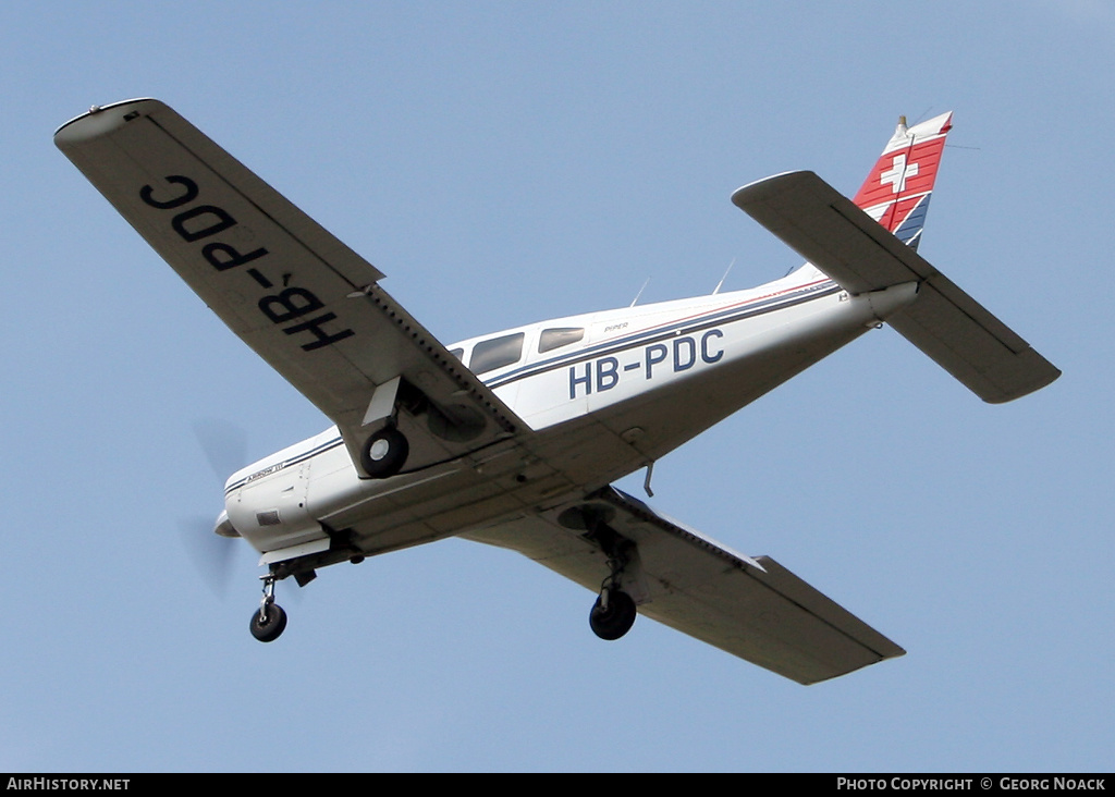 Aircraft Photo of HB-PDC | Piper PA-28R-201 Arrow III | AirHistory.net #364797