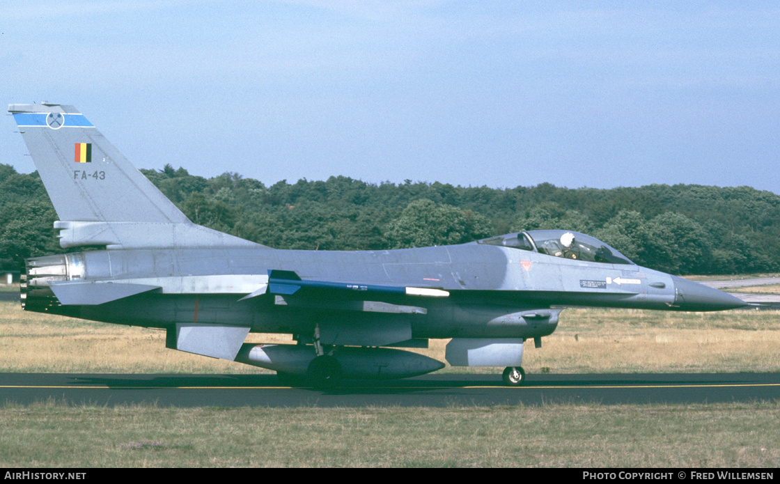 Aircraft Photo of FA-43 | General Dynamics F-16A Fighting Falcon | Belgium - Air Force | AirHistory.net #364986
