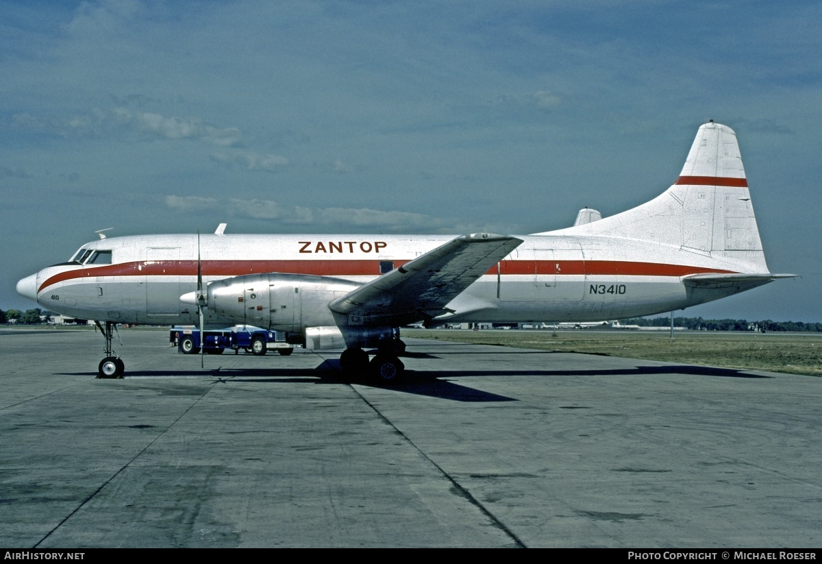 Aircraft Photo of N3410 | Convair 640/F | Zantop International Airlines | AirHistory.net #365189