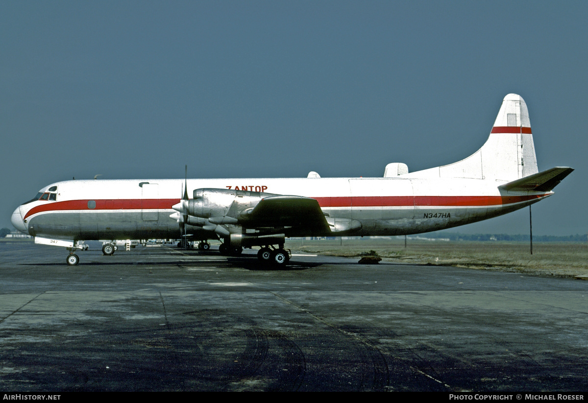 Aircraft Photo of N347HA | Lockheed L-188C(F) Electra | Zantop International Airlines | AirHistory.net #365190