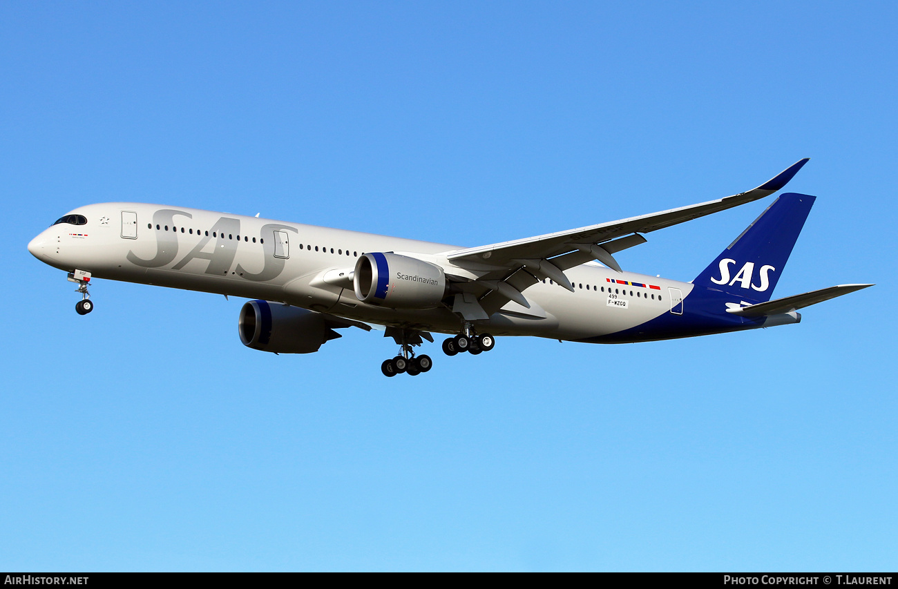 Aircraft Photo of F-WZGQ | Airbus A350-941 | Scandinavian Airlines - SAS | AirHistory.net #365267
