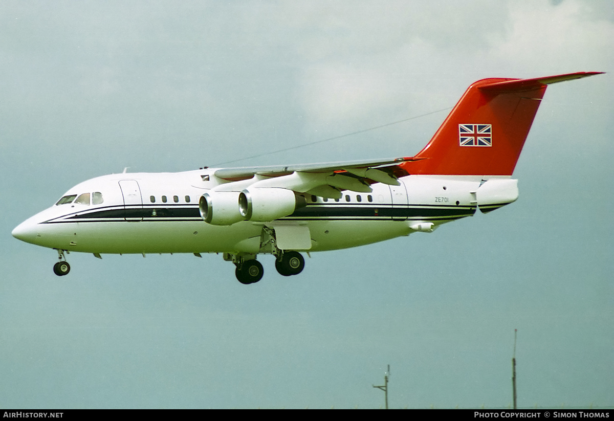 Aircraft Photo of ZE701 | British Aerospace BAe-146 CC.2 | UK - Air Force | AirHistory.net #365305