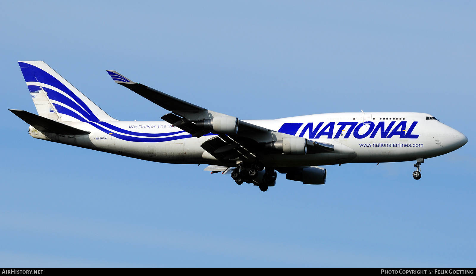 Aircraft Photo of N756CA | Boeing 747-412(BCF) | National Airlines | AirHistory.net #365442
