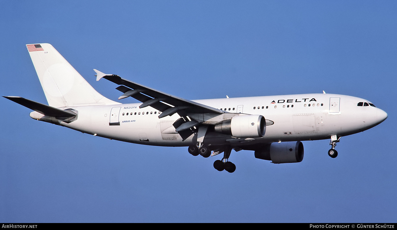 Aircraft Photo of N820PA | Airbus A310-324/ET | Delta Air Lines | AirHistory.net #365488