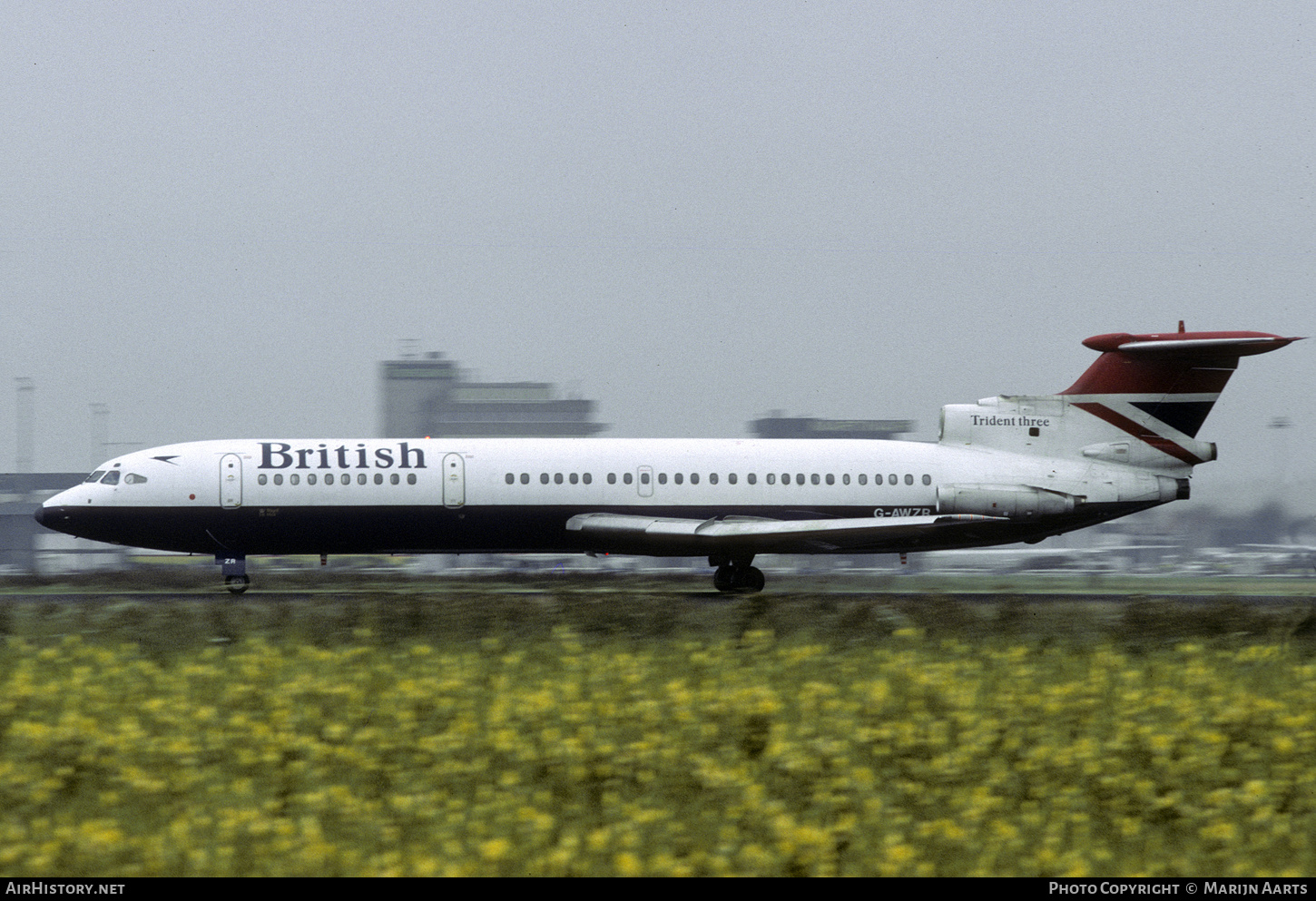 Aircraft Photo of G-AWZR | Hawker Siddeley HS-121 Trident 3B | British Airways | AirHistory.net #365528