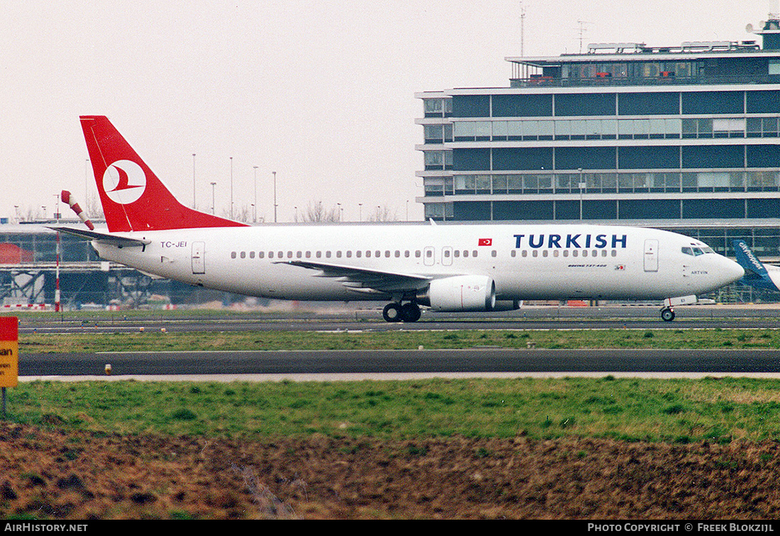 Aircraft Photo of TC-JEI | Boeing 737-4Q8 | Turkish Airlines | AirHistory.net #365564