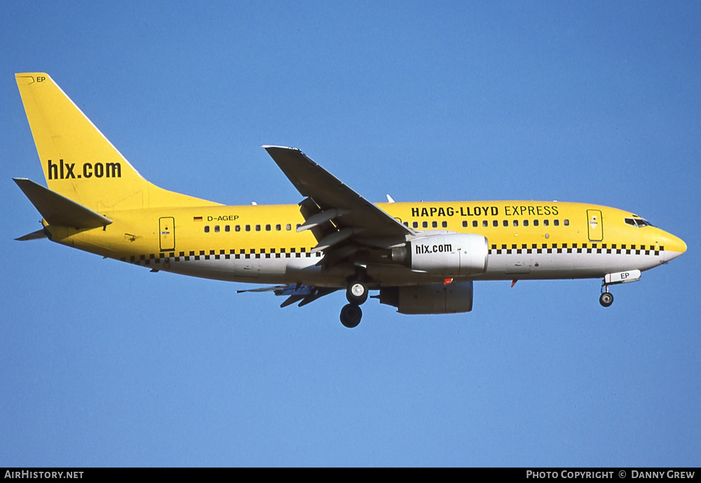 Aircraft Photo of D-AGEP | Boeing 737-75B | Hapag-Lloyd Express | AirHistory.net #365648