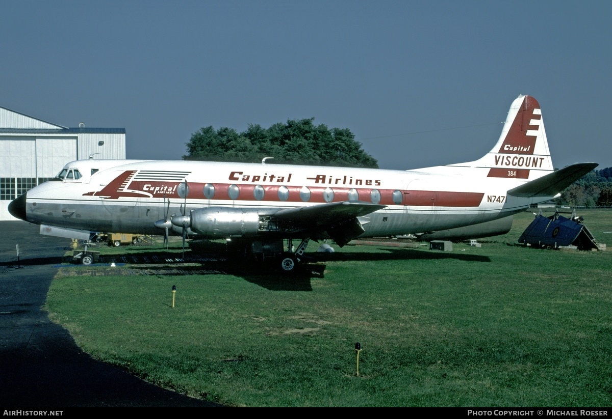 Aircraft Photo of N7471 | Vickers 798D Viscount | Capital Airlines | AirHistory.net #365681