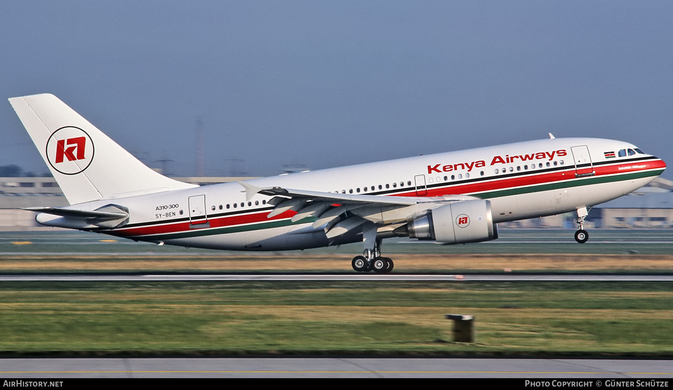 Aircraft Photo of 5Y-BEN | Airbus A310-304 | Kenya Airways | AirHistory.net #365741