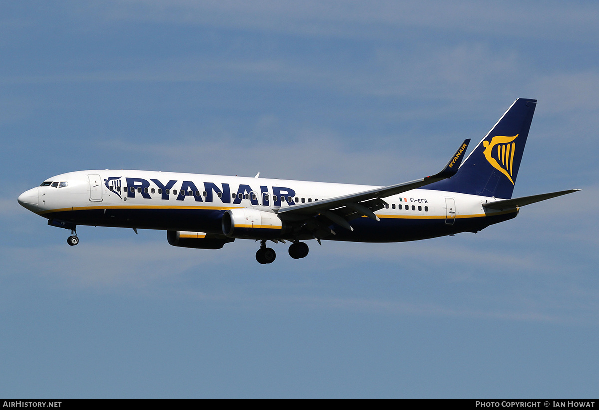 Aircraft Photo of EI-EFB | Boeing 737-8AS | Ryanair | AirHistory.net #365758