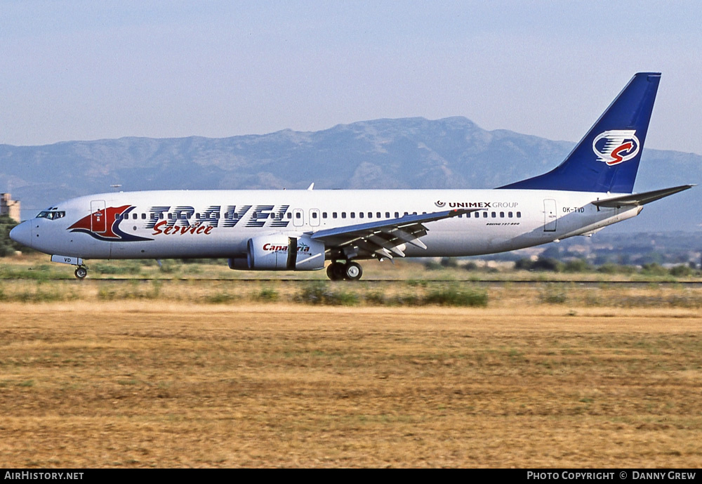 Aircraft Photo of OK-TVD | Boeing 737-86N | Travel Service | AirHistory.net #365864