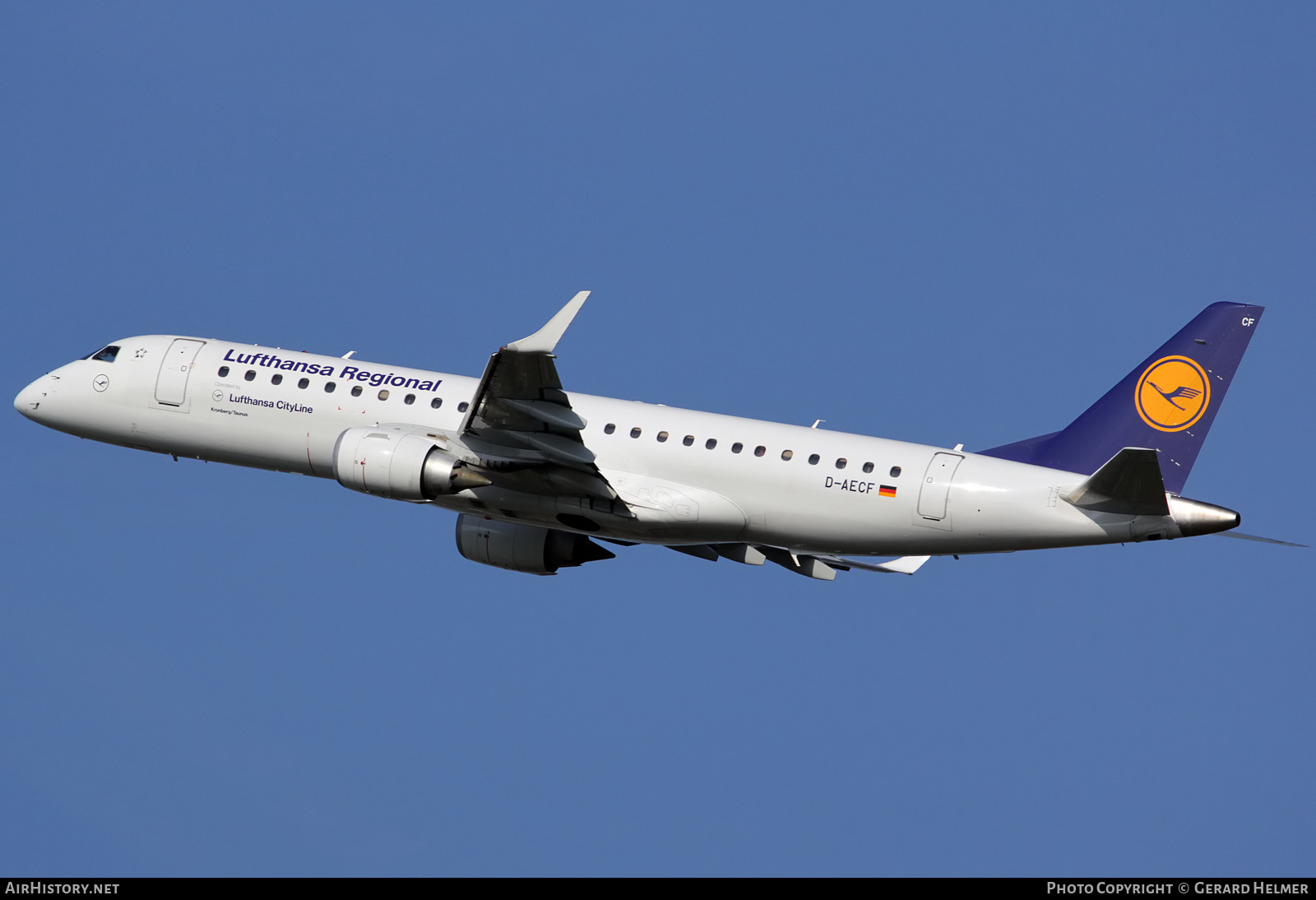 Aircraft Photo of D-AECF | Embraer 190LR (ERJ-190-100LR) | Lufthansa Regional | AirHistory.net #365940