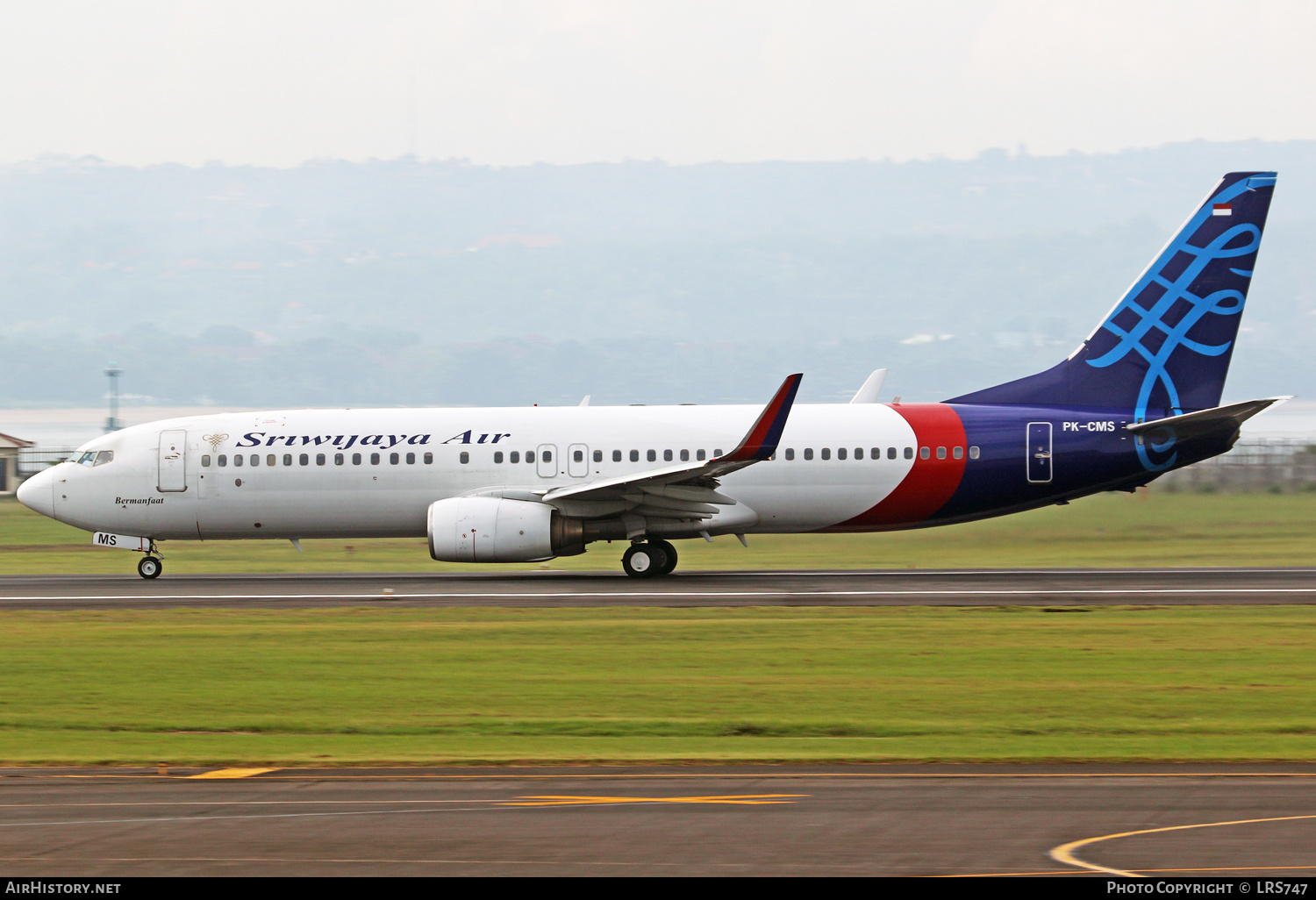 Aircraft Photo of PK-CMS | Boeing 737-8BK | Sriwijaya Air | AirHistory.net #365950